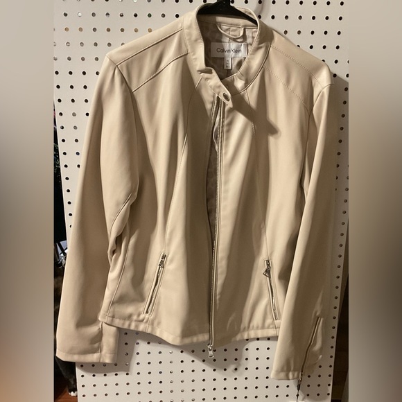 Jacket Moto By Calvin Klein In Navy, Size: S